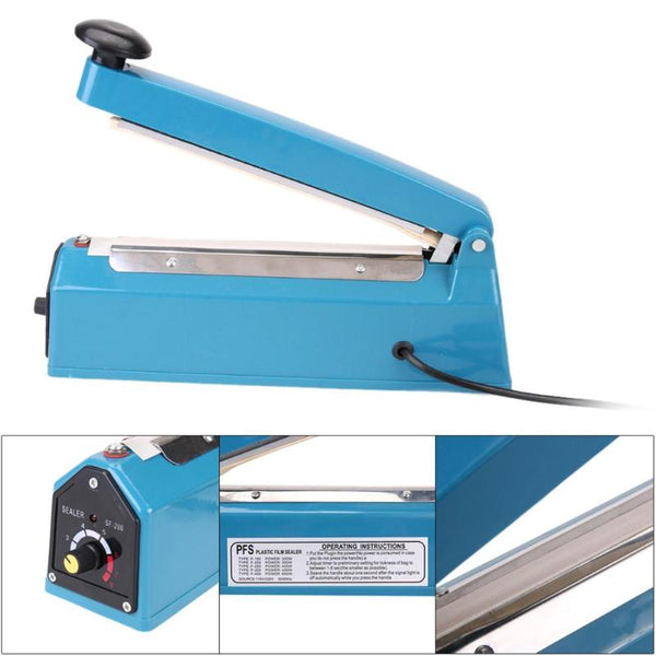 8" 110V 300W Manual Plastic Film Sealer Heat Impulse Sealer Poly Bag
